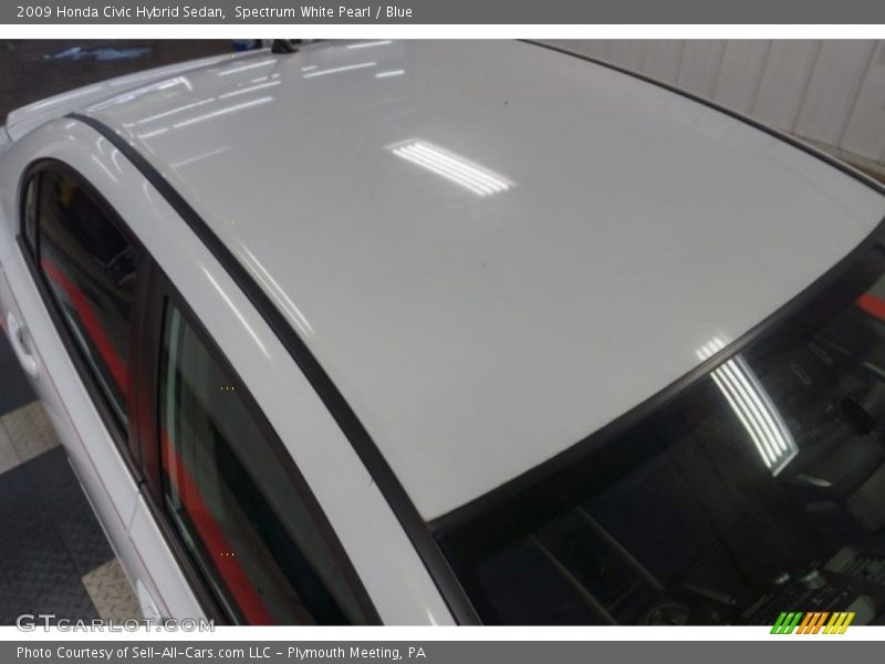 Spectrum White Pearl / Blue 2009 Honda Civic Hybrid Sedan