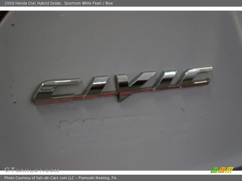 Spectrum White Pearl / Blue 2009 Honda Civic Hybrid Sedan
