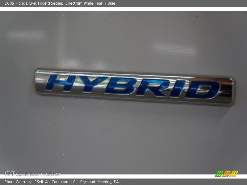 Spectrum White Pearl / Blue 2009 Honda Civic Hybrid Sedan