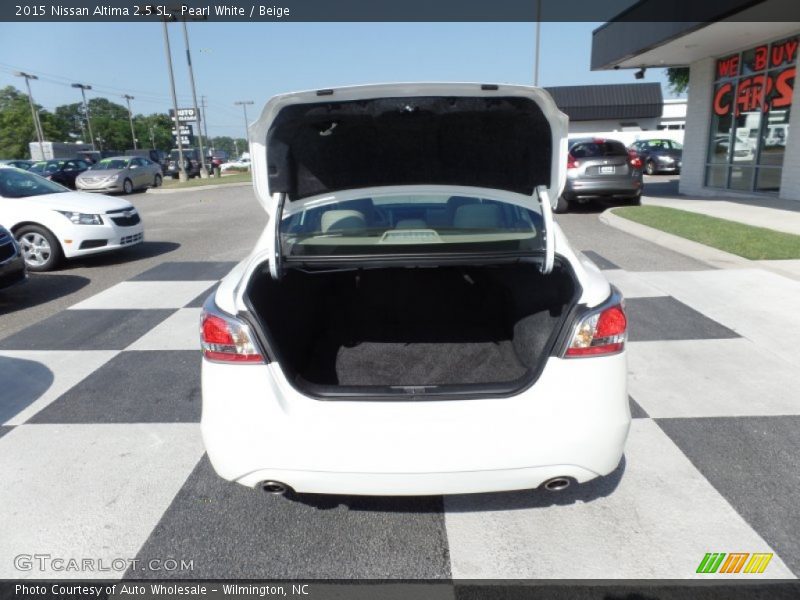 Pearl White / Beige 2015 Nissan Altima 2.5 SL