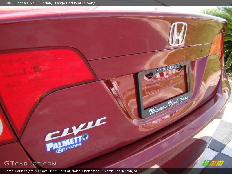 Tango Red Pearl / Ivory 2007 Honda Civic LX Sedan