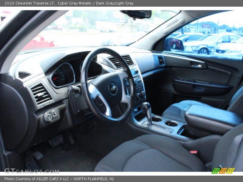 Cyber Gray Metallic / Dark Gray/Light Gray 2010 Chevrolet Traverse LT