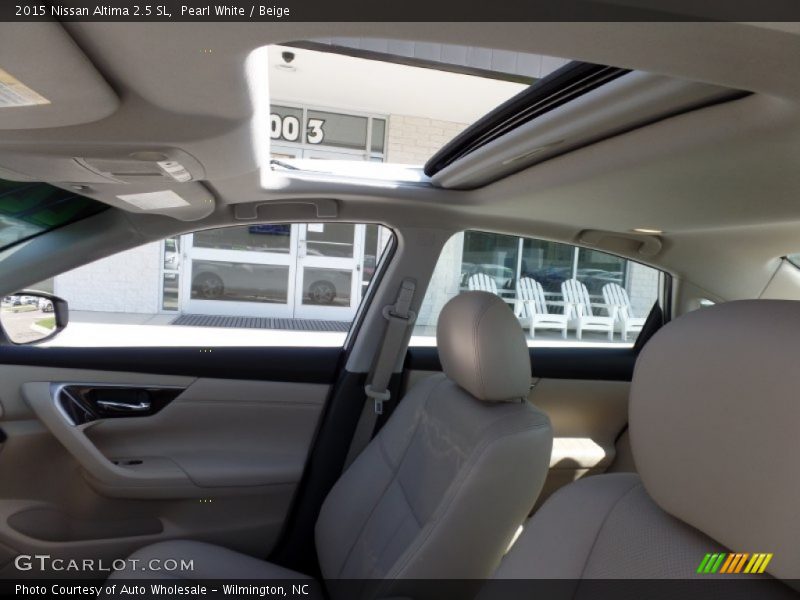 Pearl White / Beige 2015 Nissan Altima 2.5 SL