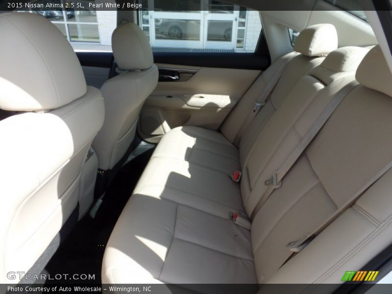 Pearl White / Beige 2015 Nissan Altima 2.5 SL
