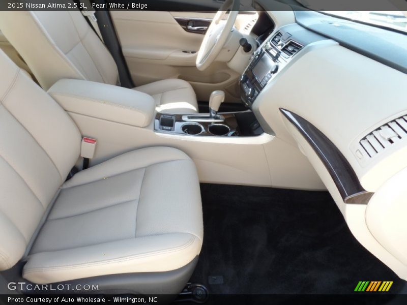 Pearl White / Beige 2015 Nissan Altima 2.5 SL