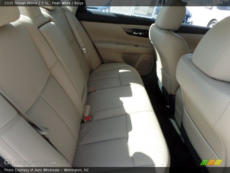 Pearl White / Beige 2015 Nissan Altima 2.5 SL