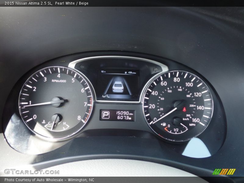 Pearl White / Beige 2015 Nissan Altima 2.5 SL