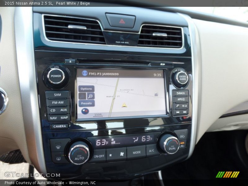 Pearl White / Beige 2015 Nissan Altima 2.5 SL
