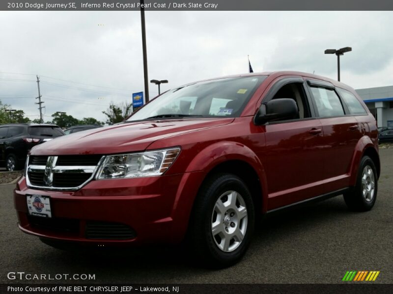 Inferno Red Crystal Pearl Coat / Dark Slate Gray 2010 Dodge Journey SE
