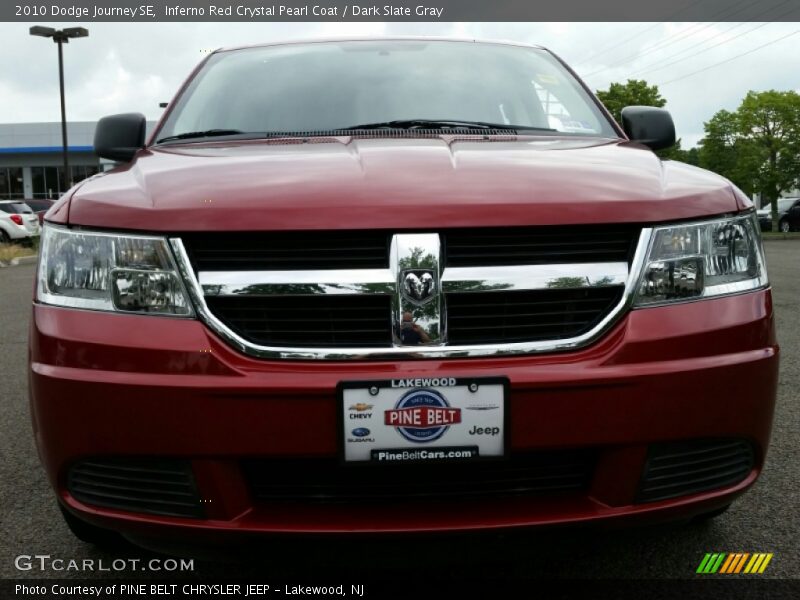 Inferno Red Crystal Pearl Coat / Dark Slate Gray 2010 Dodge Journey SE