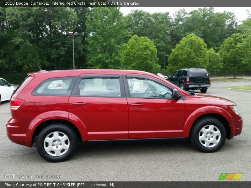 Inferno Red Crystal Pearl Coat / Dark Slate Gray 2010 Dodge Journey SE