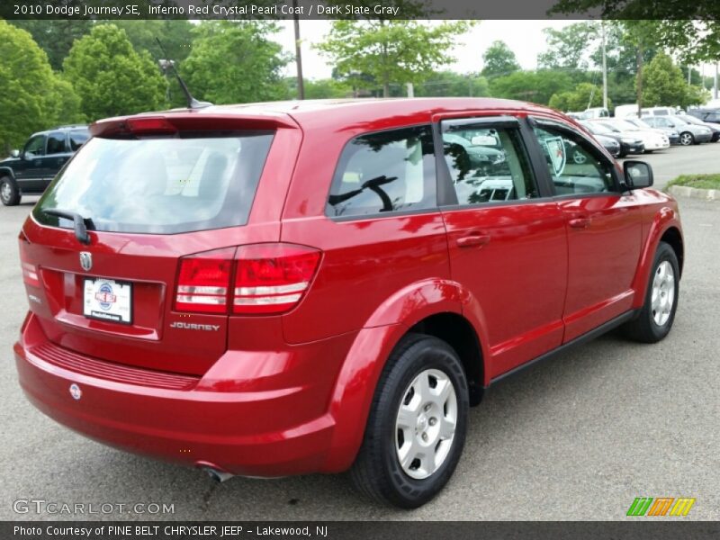 Inferno Red Crystal Pearl Coat / Dark Slate Gray 2010 Dodge Journey SE