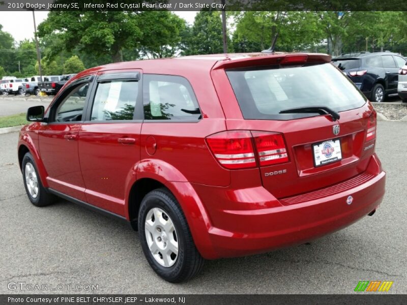 Inferno Red Crystal Pearl Coat / Dark Slate Gray 2010 Dodge Journey SE