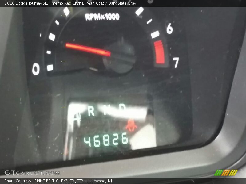 Inferno Red Crystal Pearl Coat / Dark Slate Gray 2010 Dodge Journey SE