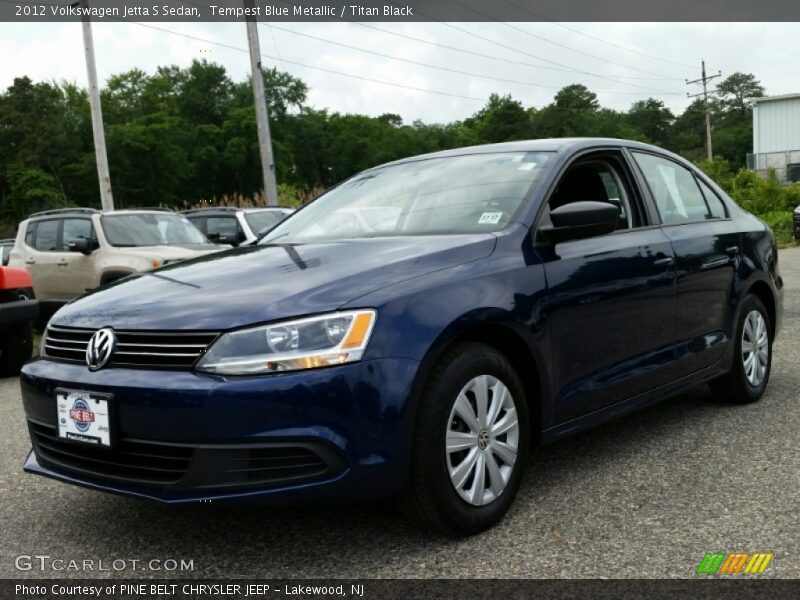 Tempest Blue Metallic / Titan Black 2012 Volkswagen Jetta S Sedan