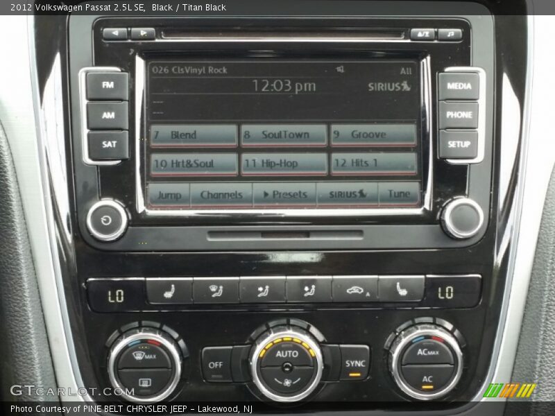 Black / Titan Black 2012 Volkswagen Passat 2.5L SE
