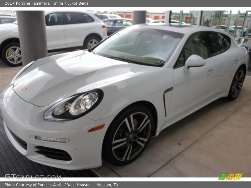 White / Luxor Beige 2014 Porsche Panamera