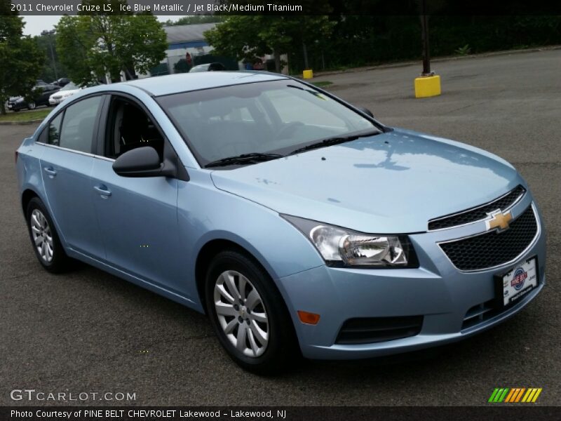 Ice Blue Metallic / Jet Black/Medium Titanium 2011 Chevrolet Cruze LS