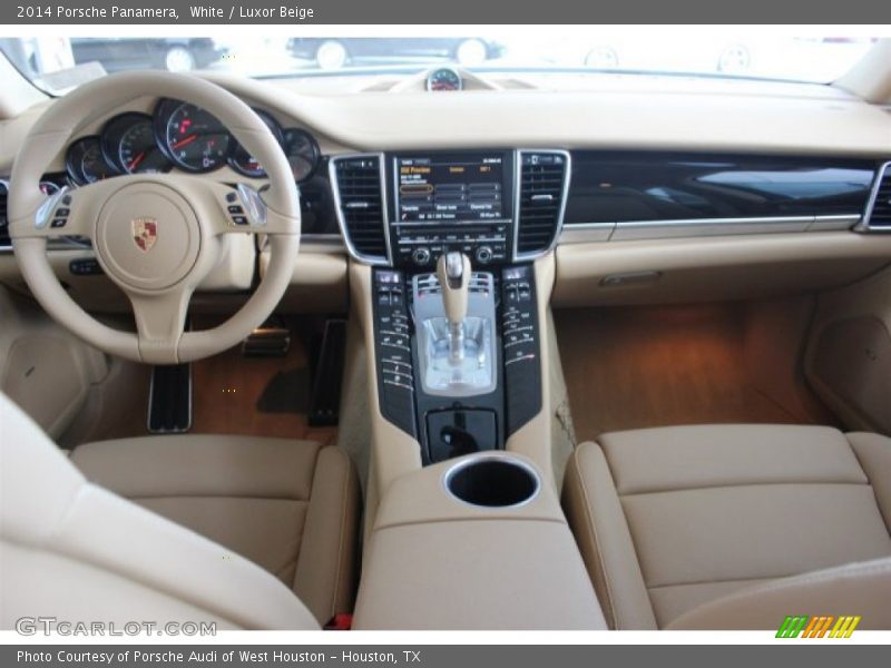 White / Luxor Beige 2014 Porsche Panamera