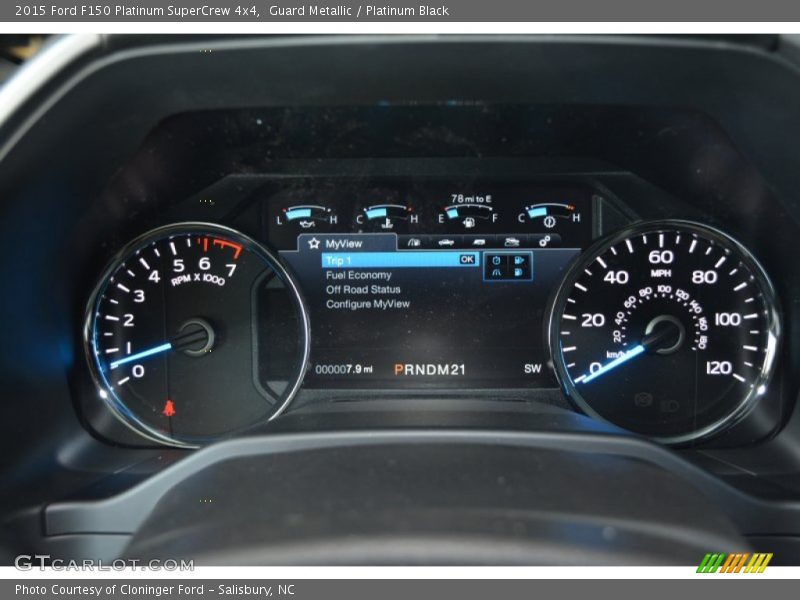 Guard Metallic / Platinum Black 2015 Ford F150 Platinum SuperCrew 4x4