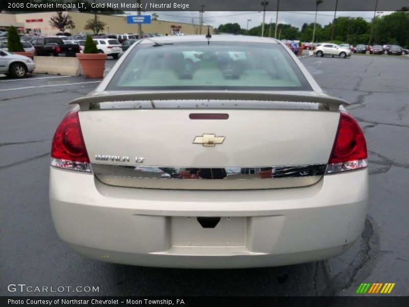 Gold Mist Metallic / Neutral Beige 2008 Chevrolet Impala LT