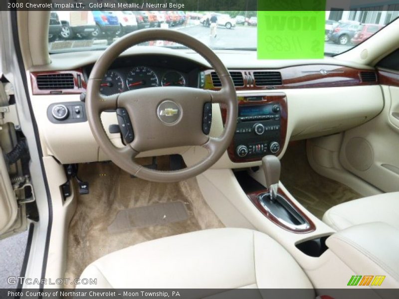 Gold Mist Metallic / Neutral Beige 2008 Chevrolet Impala LT