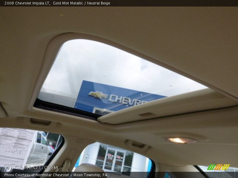 Gold Mist Metallic / Neutral Beige 2008 Chevrolet Impala LT