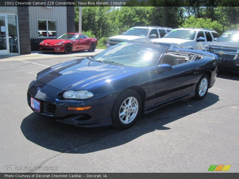 Navy Blue Metallic / Neutral 2001 Chevrolet Camaro Z28 Convertible