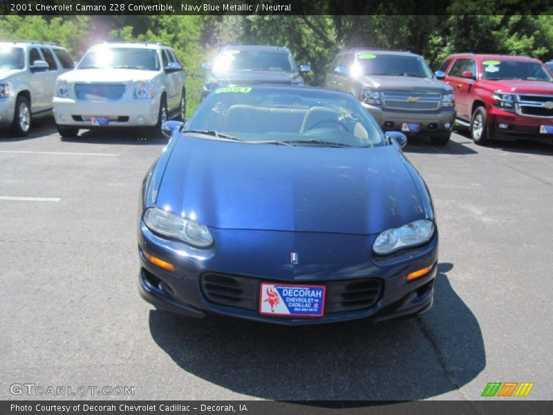 Navy Blue Metallic / Neutral 2001 Chevrolet Camaro Z28 Convertible