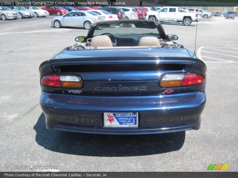 Navy Blue Metallic / Neutral 2001 Chevrolet Camaro Z28 Convertible