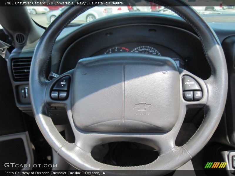 Navy Blue Metallic / Neutral 2001 Chevrolet Camaro Z28 Convertible
