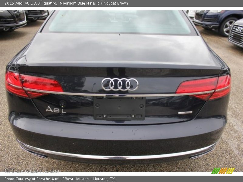 Moonlight Blue Metallic / Nougat Brown 2015 Audi A8 L 3.0T quattro