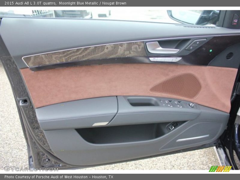 Moonlight Blue Metallic / Nougat Brown 2015 Audi A8 L 3.0T quattro
