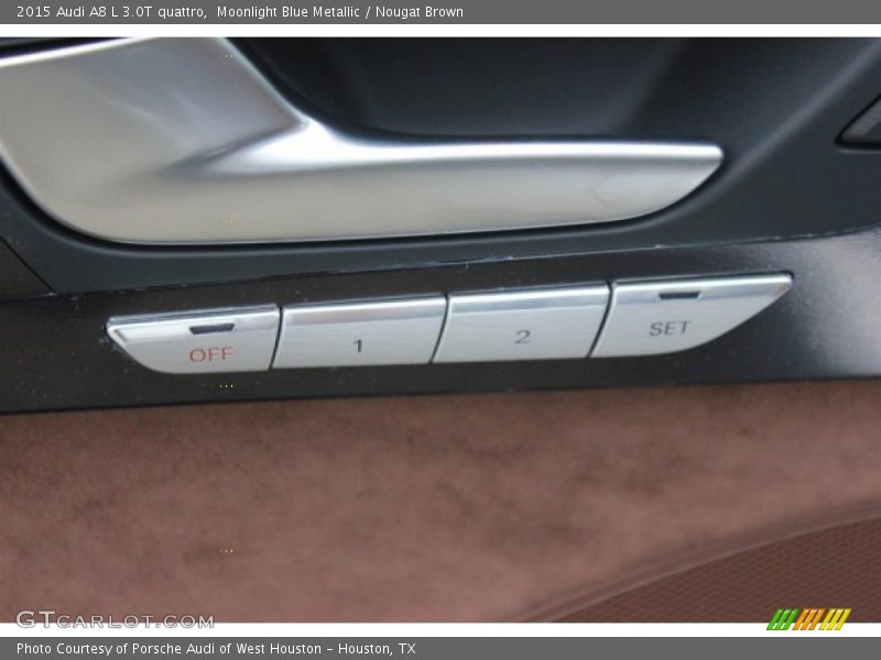 Moonlight Blue Metallic / Nougat Brown 2015 Audi A8 L 3.0T quattro