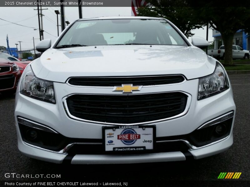 Summit White / Brownstone 2015 Chevrolet Cruze LT
