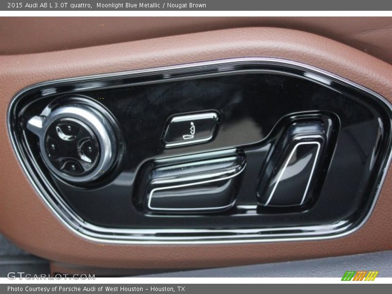 Moonlight Blue Metallic / Nougat Brown 2015 Audi A8 L 3.0T quattro