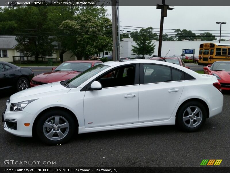 Summit White / Brownstone 2015 Chevrolet Cruze LT