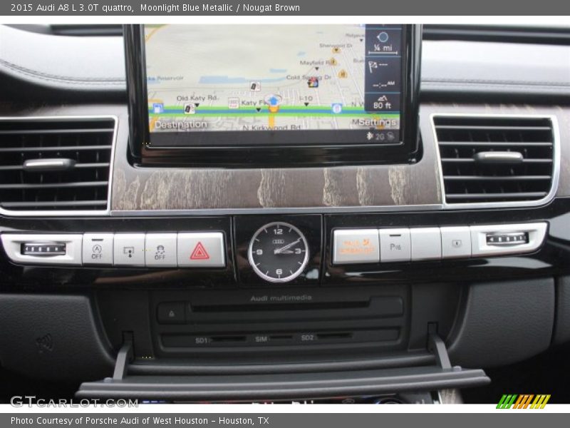Moonlight Blue Metallic / Nougat Brown 2015 Audi A8 L 3.0T quattro