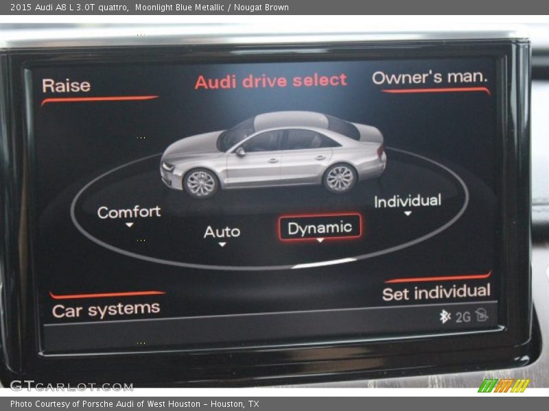 Moonlight Blue Metallic / Nougat Brown 2015 Audi A8 L 3.0T quattro