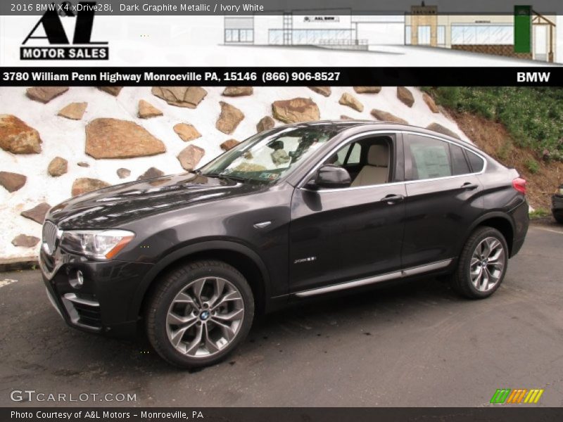 Dark Graphite Metallic / Ivory White 2016 BMW X4 xDrive28i