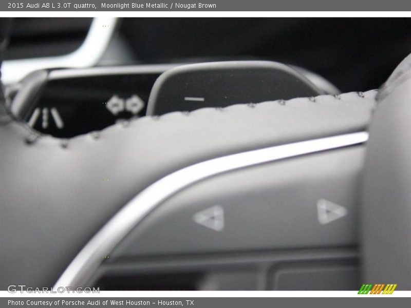 Moonlight Blue Metallic / Nougat Brown 2015 Audi A8 L 3.0T quattro