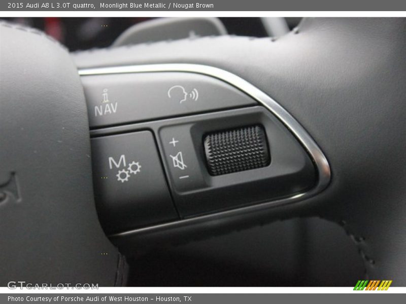 Moonlight Blue Metallic / Nougat Brown 2015 Audi A8 L 3.0T quattro
