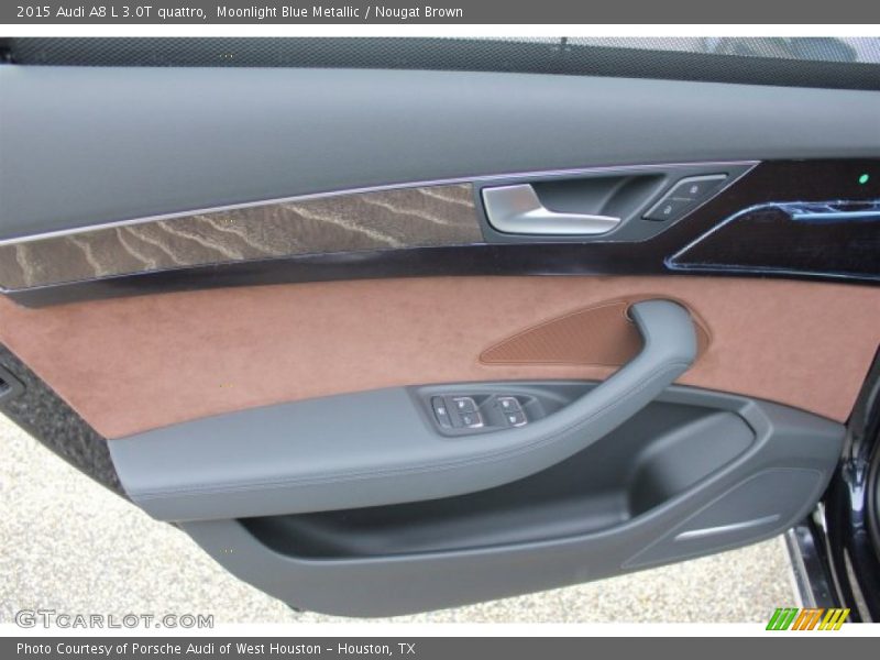 Moonlight Blue Metallic / Nougat Brown 2015 Audi A8 L 3.0T quattro