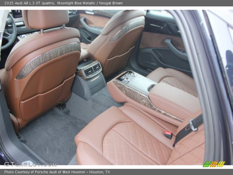 Moonlight Blue Metallic / Nougat Brown 2015 Audi A8 L 3.0T quattro