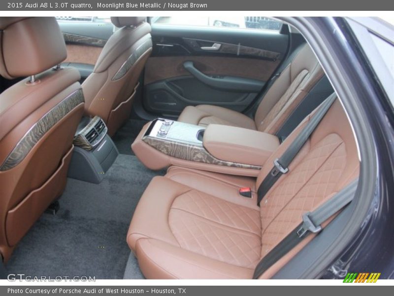 Moonlight Blue Metallic / Nougat Brown 2015 Audi A8 L 3.0T quattro