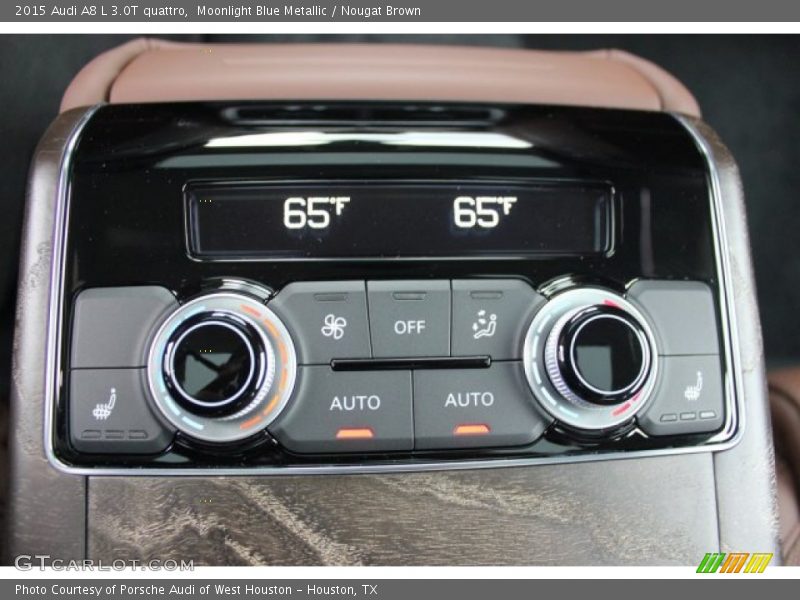 Moonlight Blue Metallic / Nougat Brown 2015 Audi A8 L 3.0T quattro