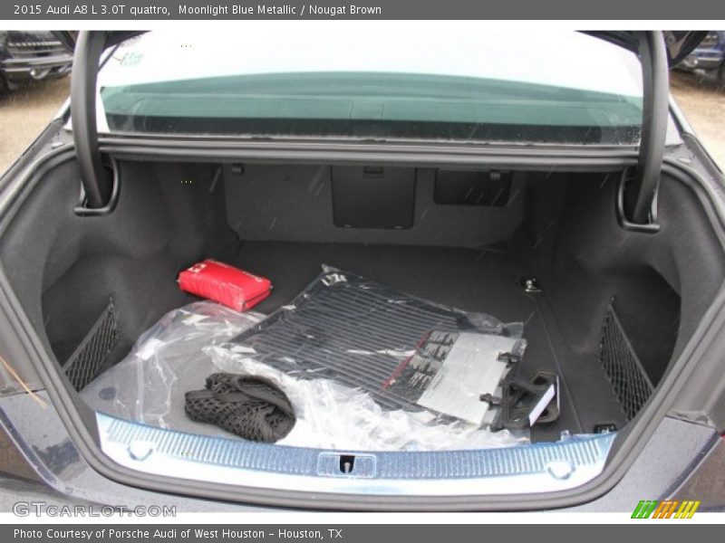 Moonlight Blue Metallic / Nougat Brown 2015 Audi A8 L 3.0T quattro