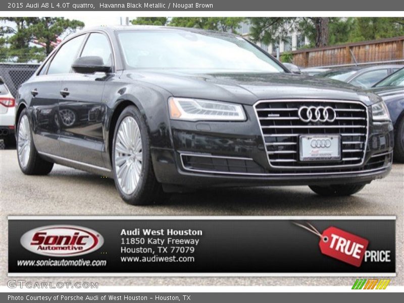 Havanna Black Metallic / Nougat Brown 2015 Audi A8 L 4.0T quattro