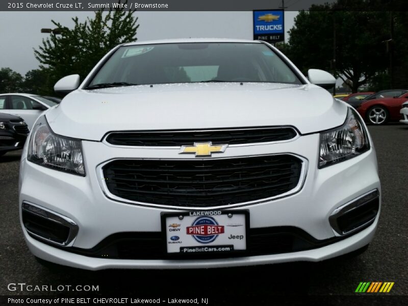 Summit White / Brownstone 2015 Chevrolet Cruze LT