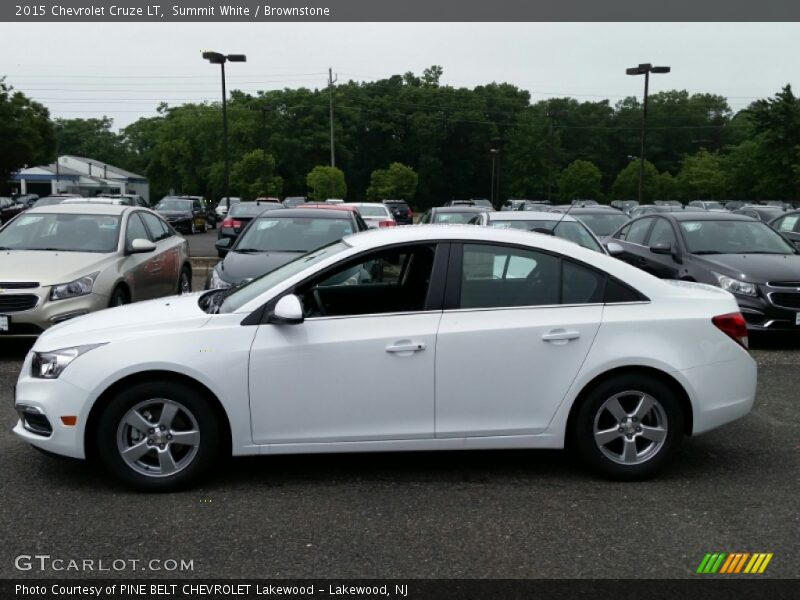 Summit White / Brownstone 2015 Chevrolet Cruze LT